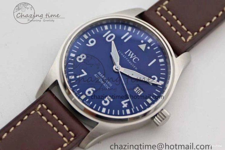 MIROTIME 0416 Mark XVIII IW327010 SS M+F 1:1 Best Edition Blue Dial on Brown Leather Strap A Resilient 7051